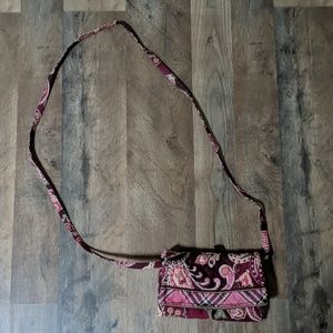 Vera Bradley Crossbody Wallet in Piccadilly Plum